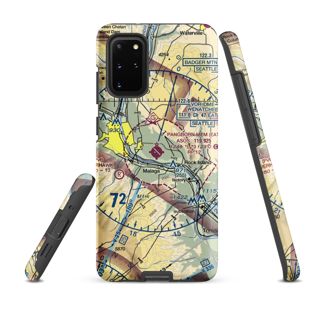 Pangborn Memorial Airport (EAT) VFR Sectional Samsung Phone Case Samsung Galaxy S20 Plus model shown