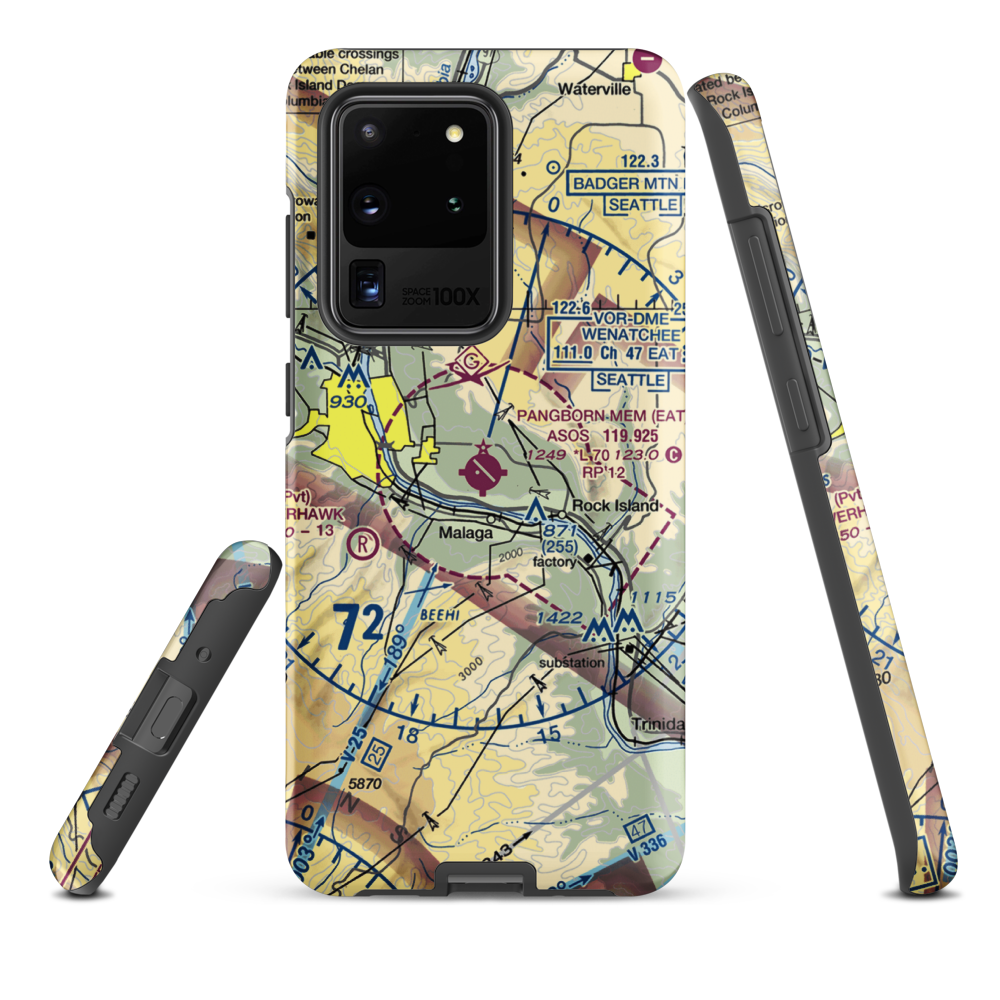 Pangborn Memorial Airport (EAT) VFR Sectional Samsung Phone Case Samsung Galaxy S20 Ultra model shown