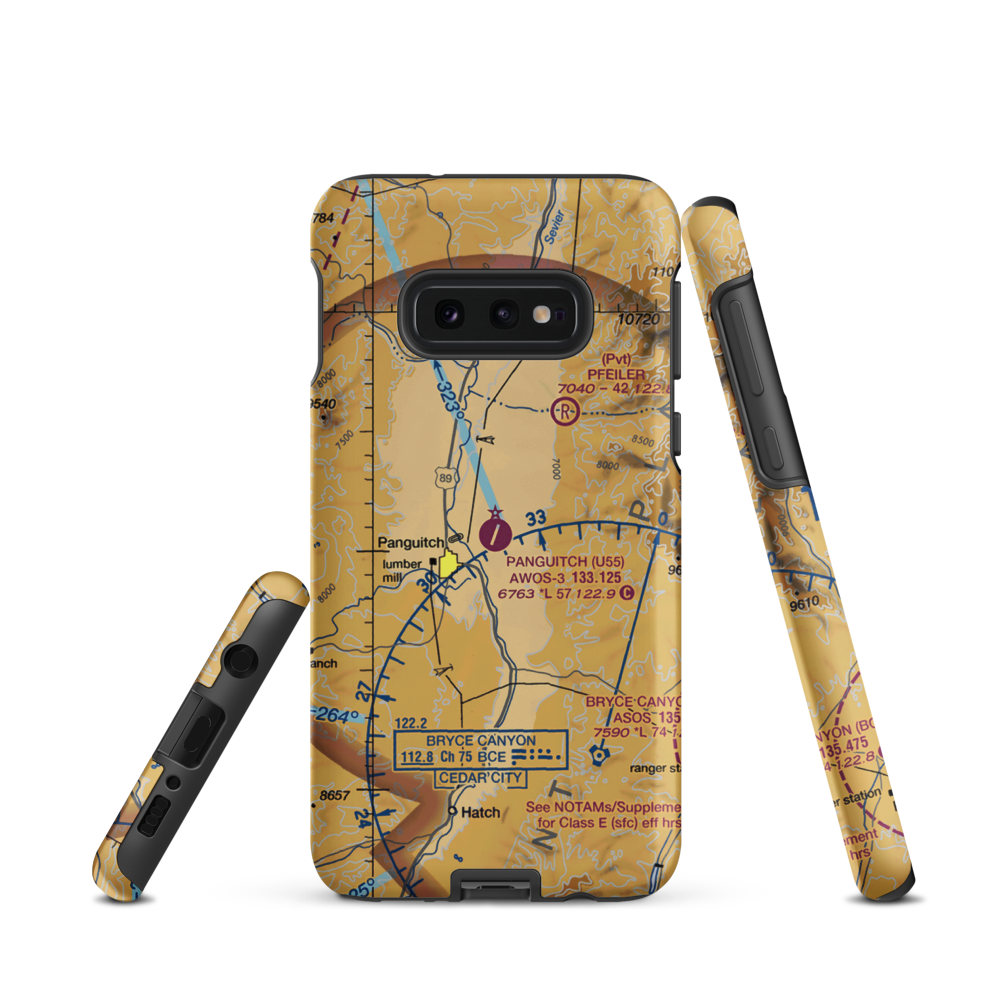 Panguitch Municipal Airport (U55) VFR Sectional Samsung Phone Case Samsung Galaxy S10 Plus model shown