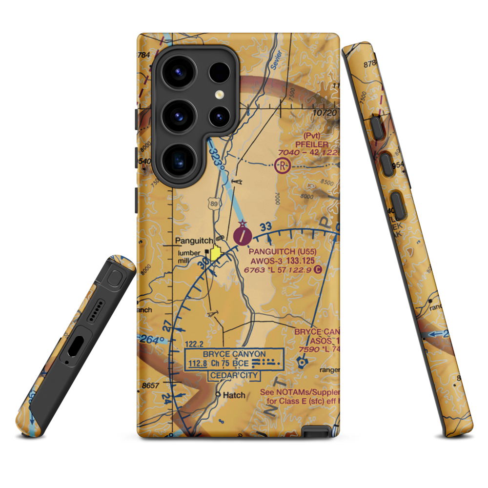 Panguitch Municipal Airport (U55) VFR Sectional Samsung Phone Case Samsung Galaxy S24 Ultra model shown