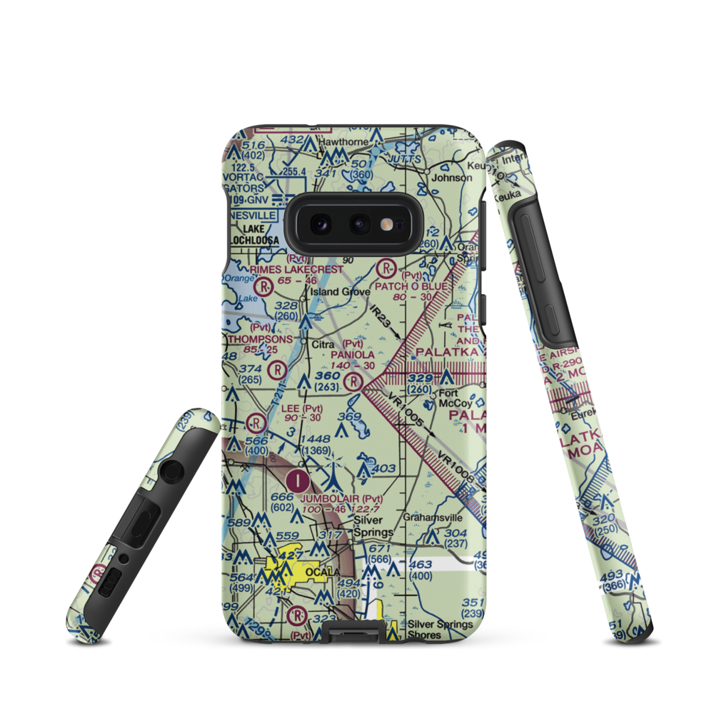 Paniola Air Ranch Airport (FD14) VFR Sectional Samsung Phone Case Samsung Galaxy S10e model shown