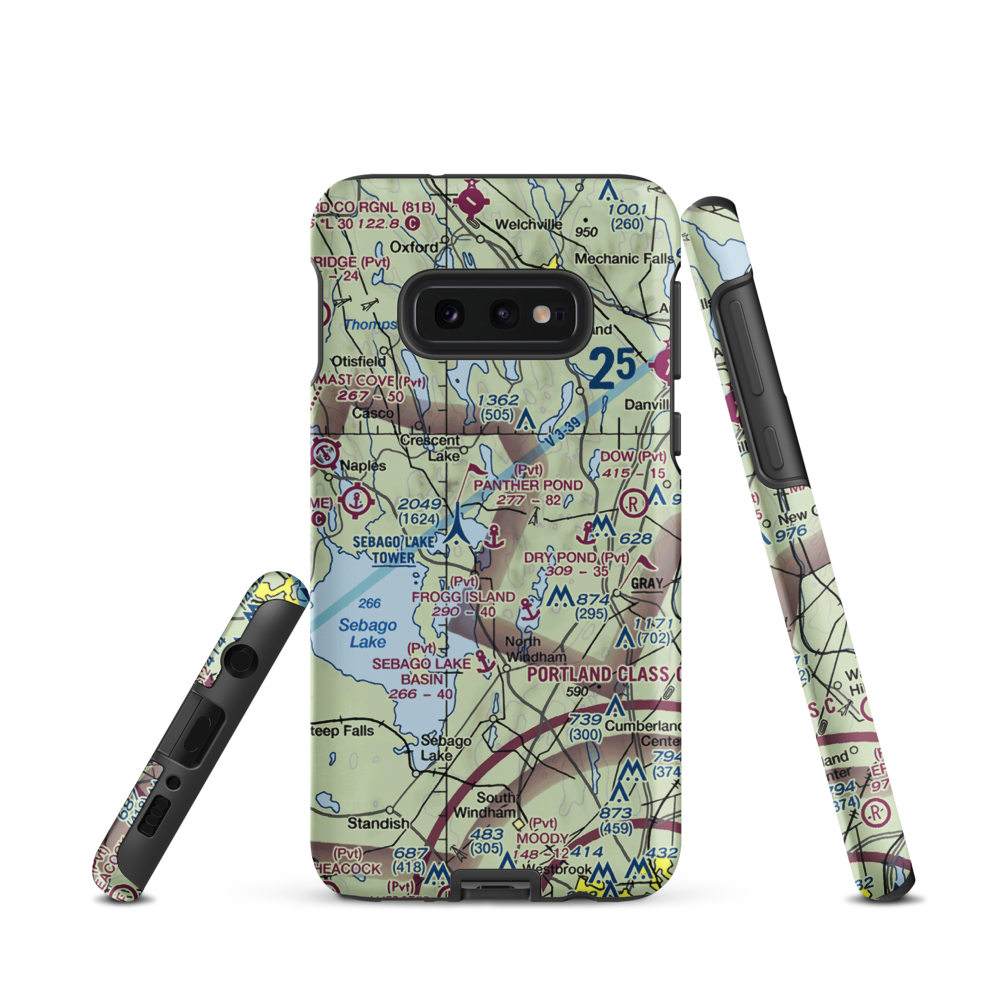 Panther Pond Seaplane Base (ME09) VFR Sectional Samsung Phone Case Samsung Galaxy S10 Plus model shown