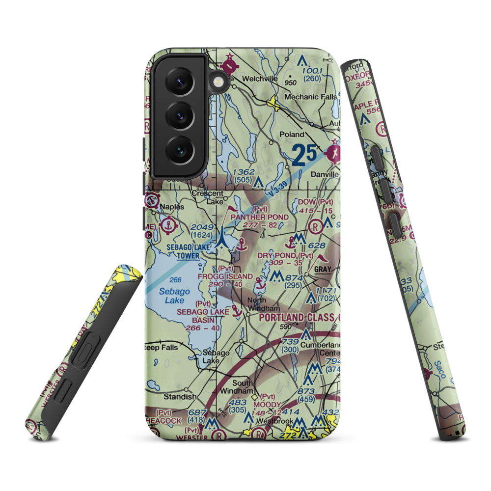 Panther Pond Seaplane Base (ME09) VFR Sectional Samsung Phone Case Samsung Galaxy S22 Plus model shown
