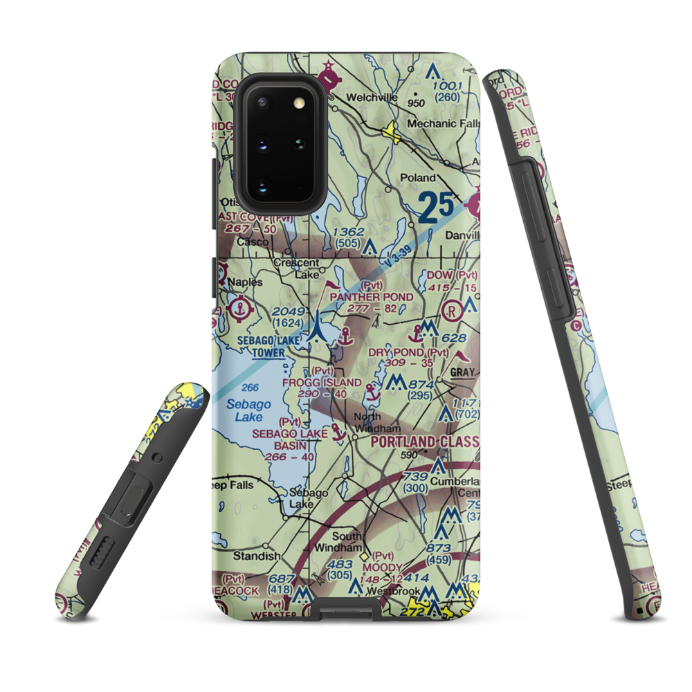 Panther Pond Seaplane Base (ME09) VFR Sectional Samsung Phone Case Samsung Galaxy S20 Plus model shown