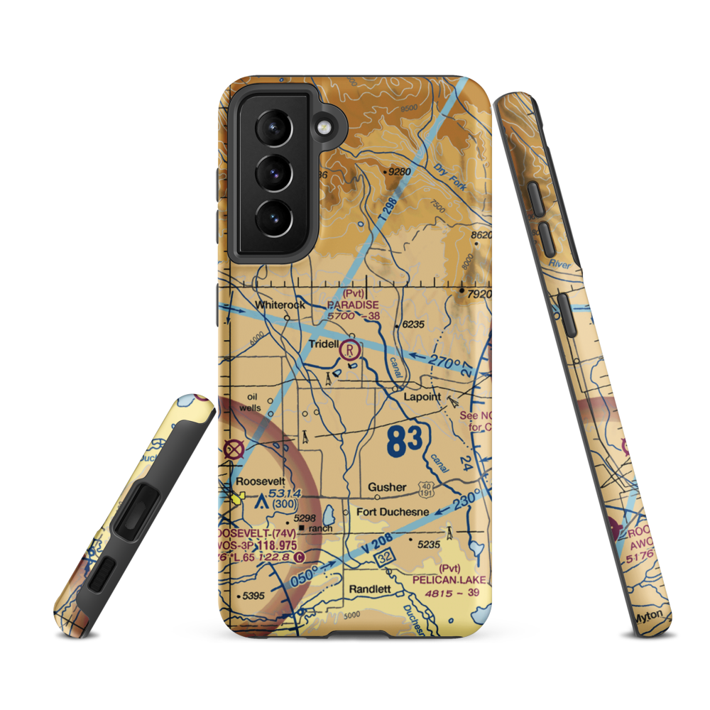 Paradise Air Park (UT67) VFR Sectional Samsung Phone Case Samsung Galaxy S21 Ultra model shown