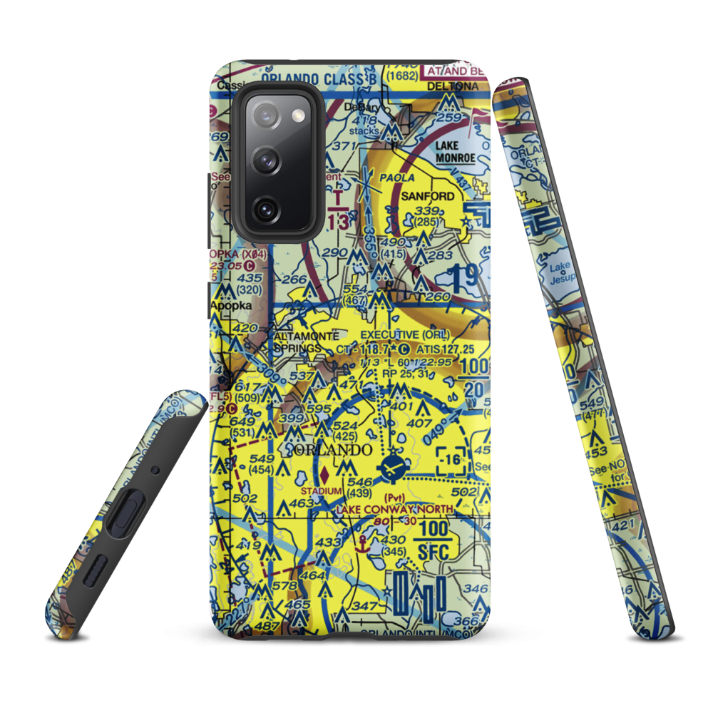 Paradise Landing Seaplane Base (0FA9) VFR Sectional Samsung Phone Case Samsung Galaxy S20 FE model shown