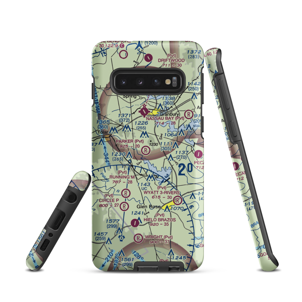 Parker Airport (TS89) VFR Sectional Samsung Phone Case Samsung Galaxy S10 model shown