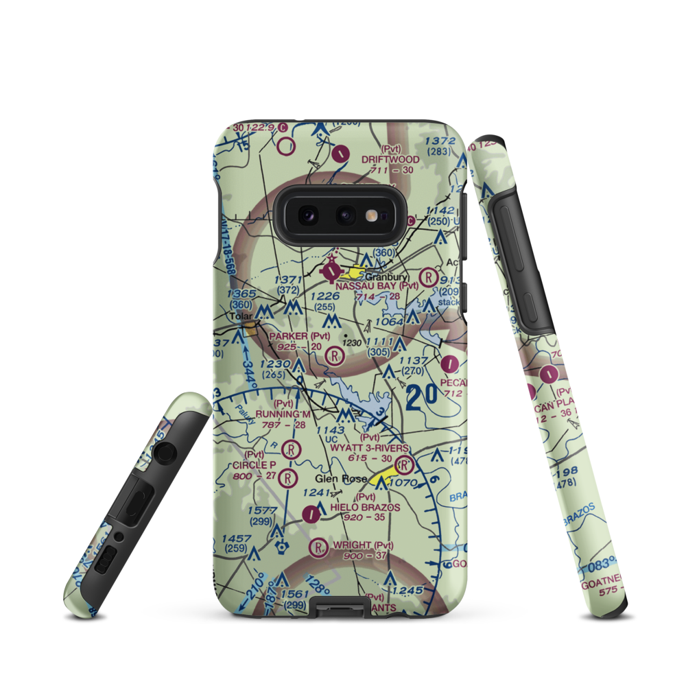 Parker Airport (TS89) VFR Sectional Samsung Phone Case Samsung Galaxy S10e model shown