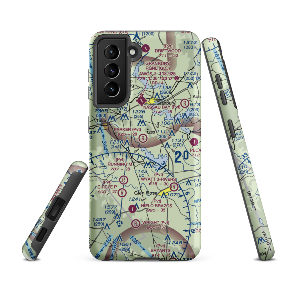 Parker Airport (TS89) VFR Sectional Samsung Phone Case Samsung Galaxy S21 Ultra model shown
