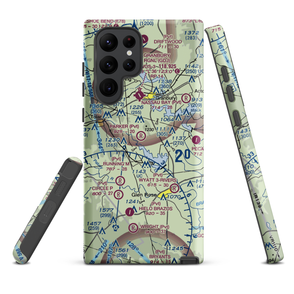 Parker Airport (TS89) VFR Sectional Samsung Phone Case Samsung Galaxy S22 Ultra model shown