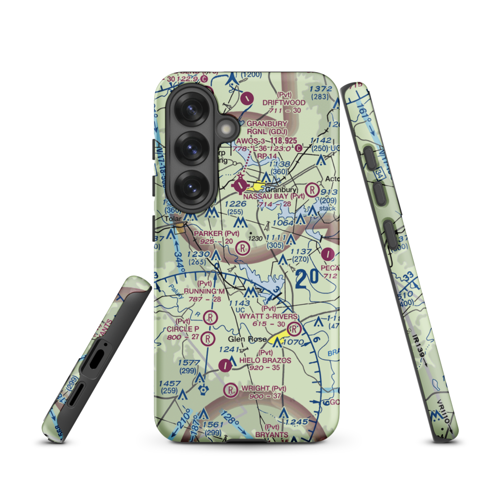 Parker Airport (TS89) VFR Sectional Samsung Phone Case Samsung Galaxy S25 model shown