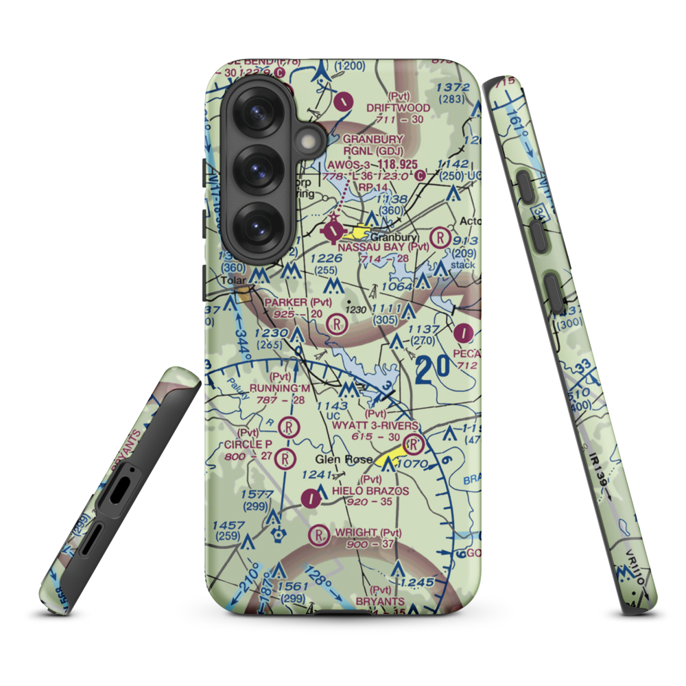 Parker Airport (TS89) VFR Sectional Samsung Phone Case Samsung Galaxy S25 Plus model shown