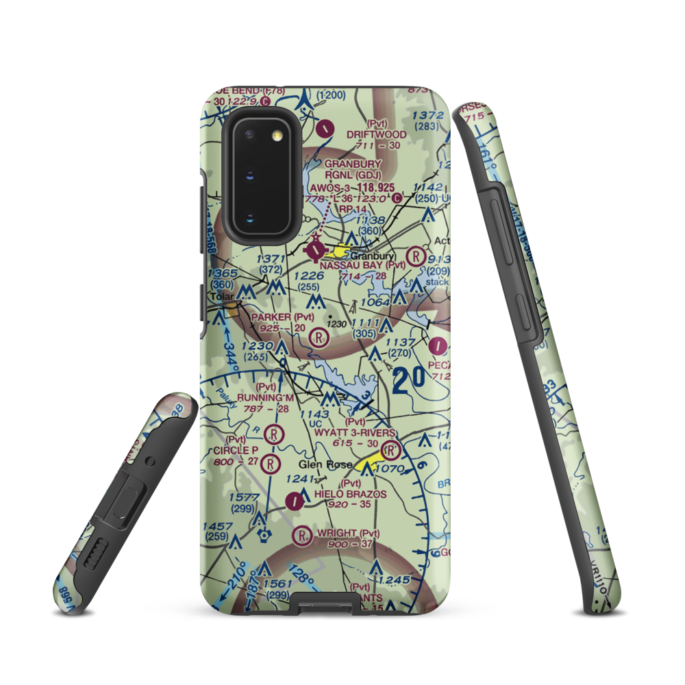 Parker Airport (TS89) VFR Sectional Samsung Phone Case Samsung Galaxy S20 model shown