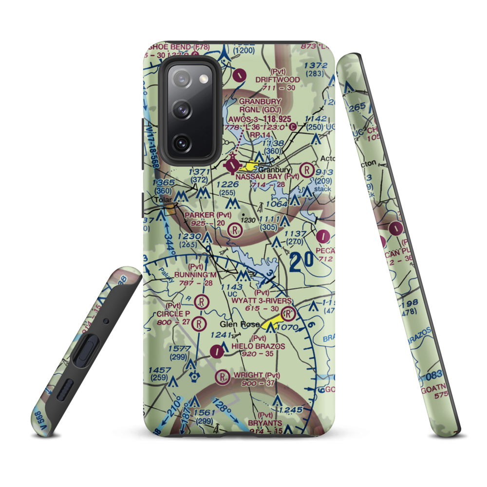 Parker Airport (TS89) VFR Sectional Samsung Phone Case Samsung Galaxy S20 FE model shown