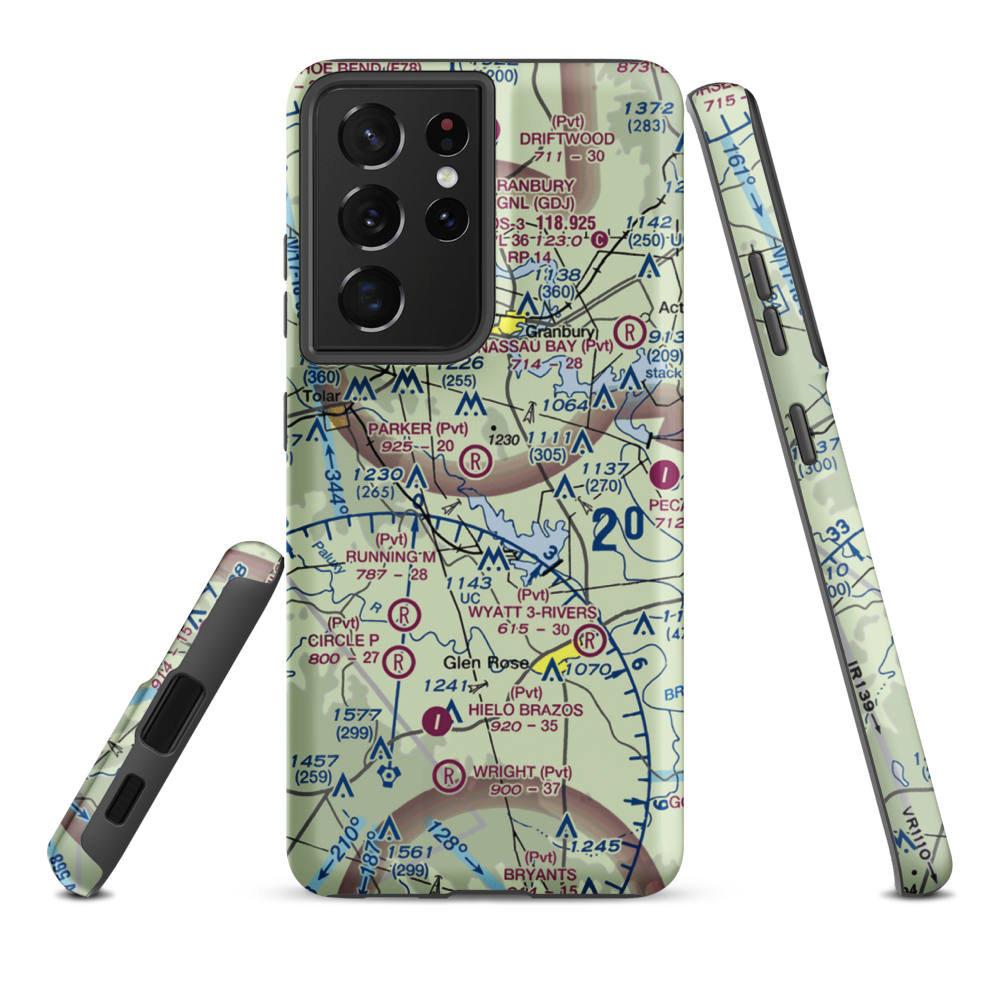 Parker Airport (TS89) VFR Sectional Samsung Phone Case Samsung Galaxy S21 Ultra model shown