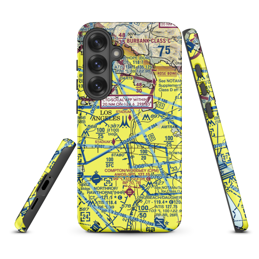 Parker Center Heliport (45L) VFR Sectional Samsung Phone Case Samsung Galaxy S25 Plus model shown