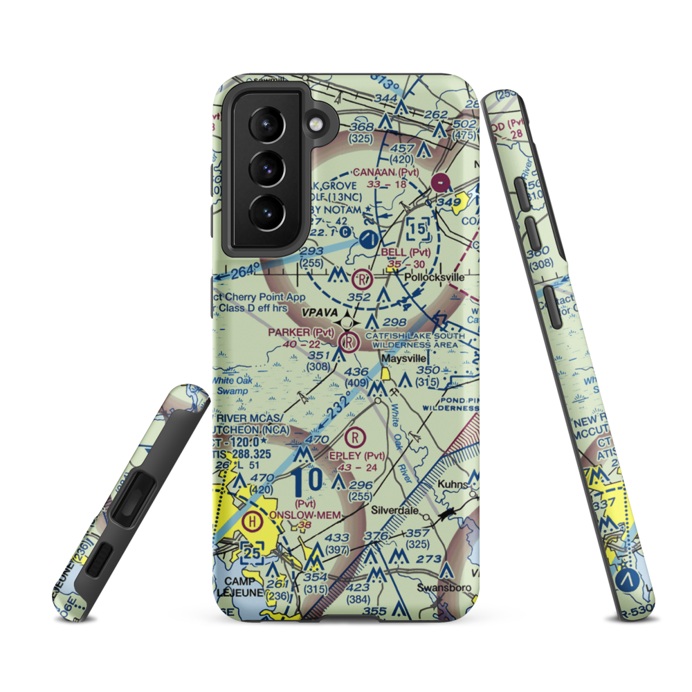 Parker Field (8NC7) VFR Sectional Samsung Phone Case Samsung Galaxy S21 FE model shown