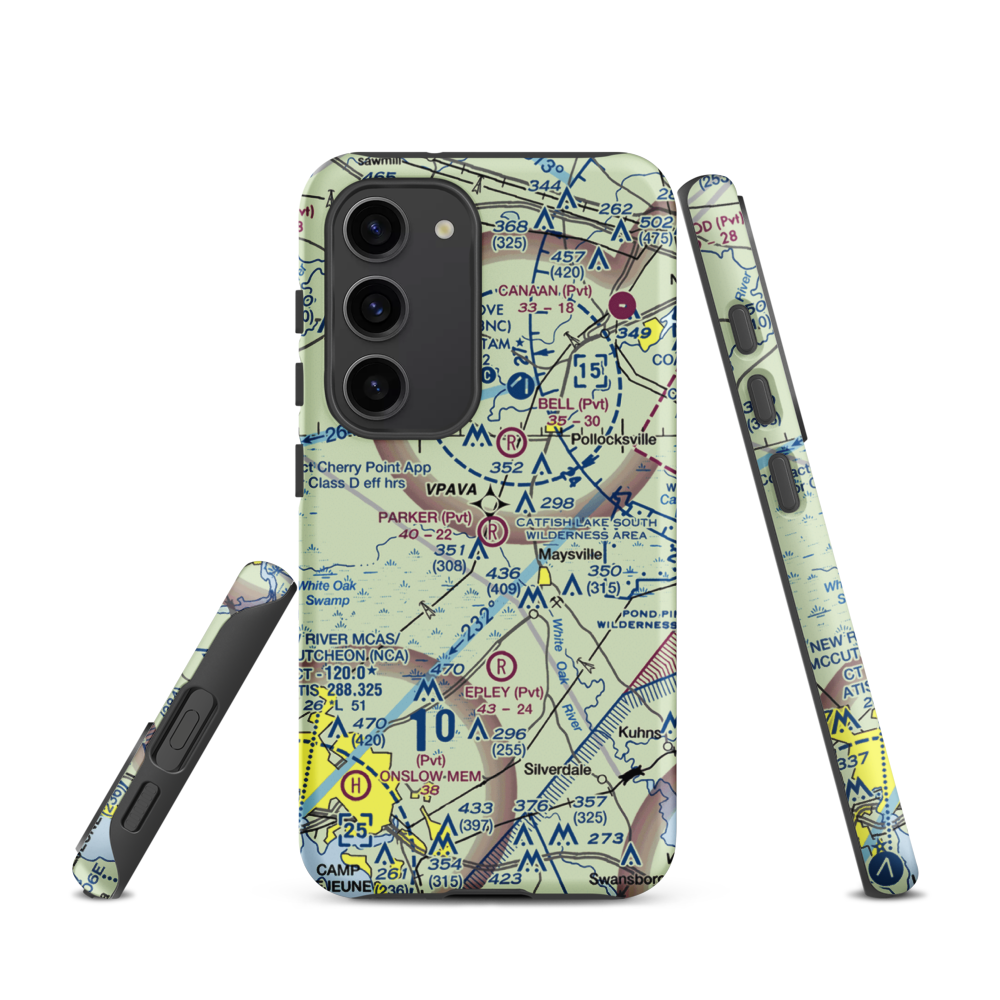 Parker Field (8NC7) VFR Sectional Samsung Phone Case Samsung Galaxy S23 model shown