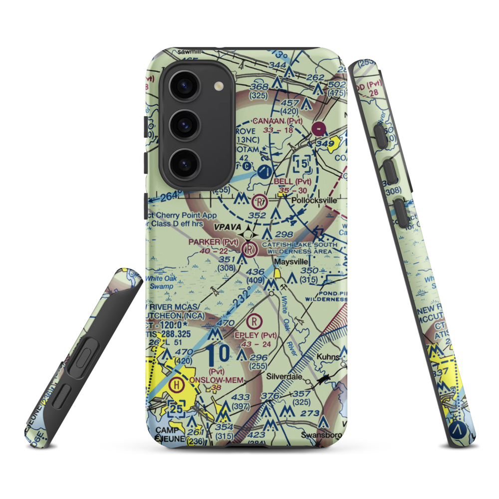 Parker Field (8NC7) VFR Sectional Samsung Phone Case Samsung Galaxy S23 Plus model shown