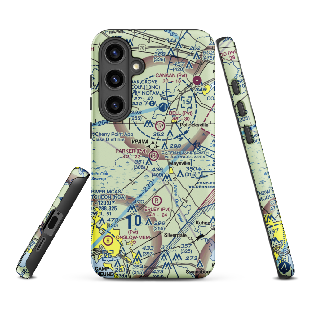 Parker Field (8NC7) VFR Sectional Samsung Phone Case Samsung Galaxy S24 Plus model shown