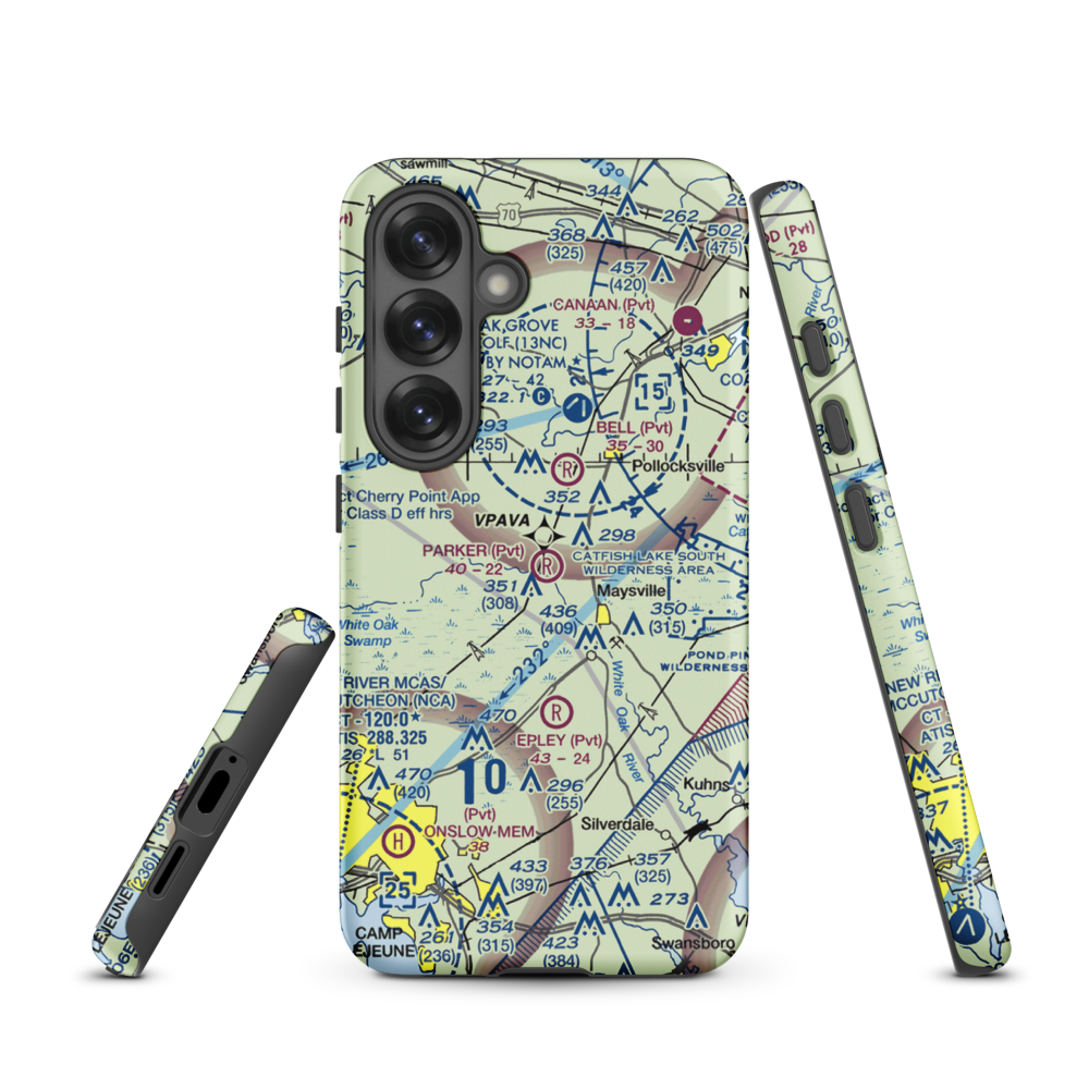Parker Field (8NC7) VFR Sectional Samsung Phone Case Samsung Galaxy S25 model shown