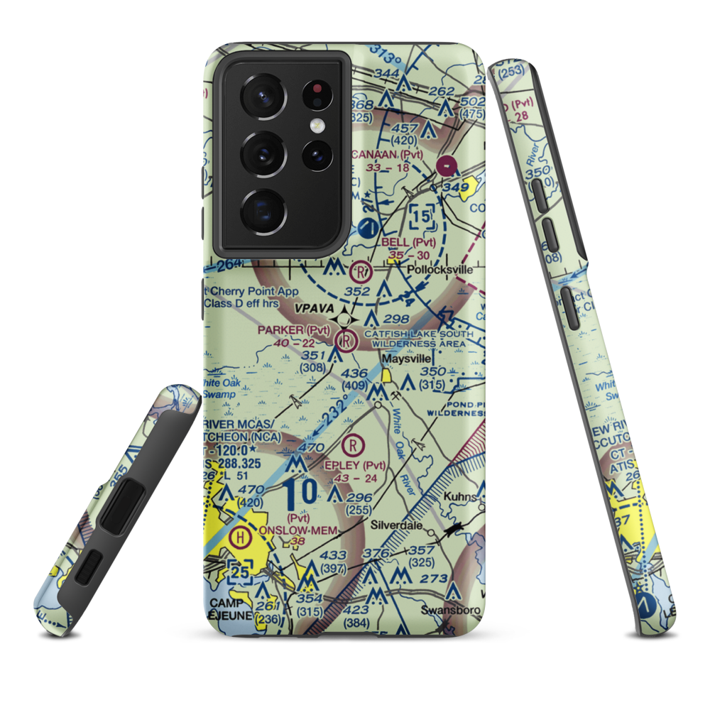 Parker Field (8NC7) VFR Sectional Samsung Phone Case Samsung Galaxy S21 Plus model shown