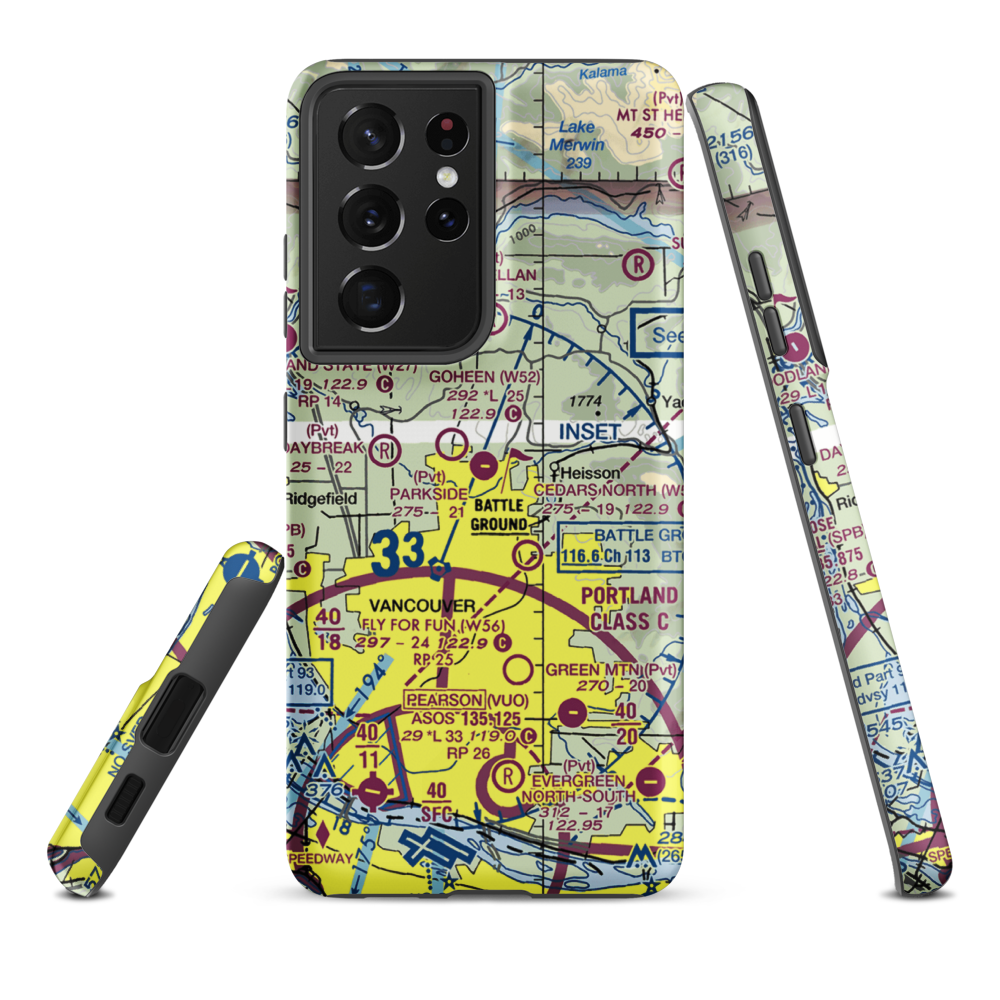 Parkside Airpark (WA87) VFR Sectional Samsung Phone Case Samsung Galaxy S21 Plus model shown