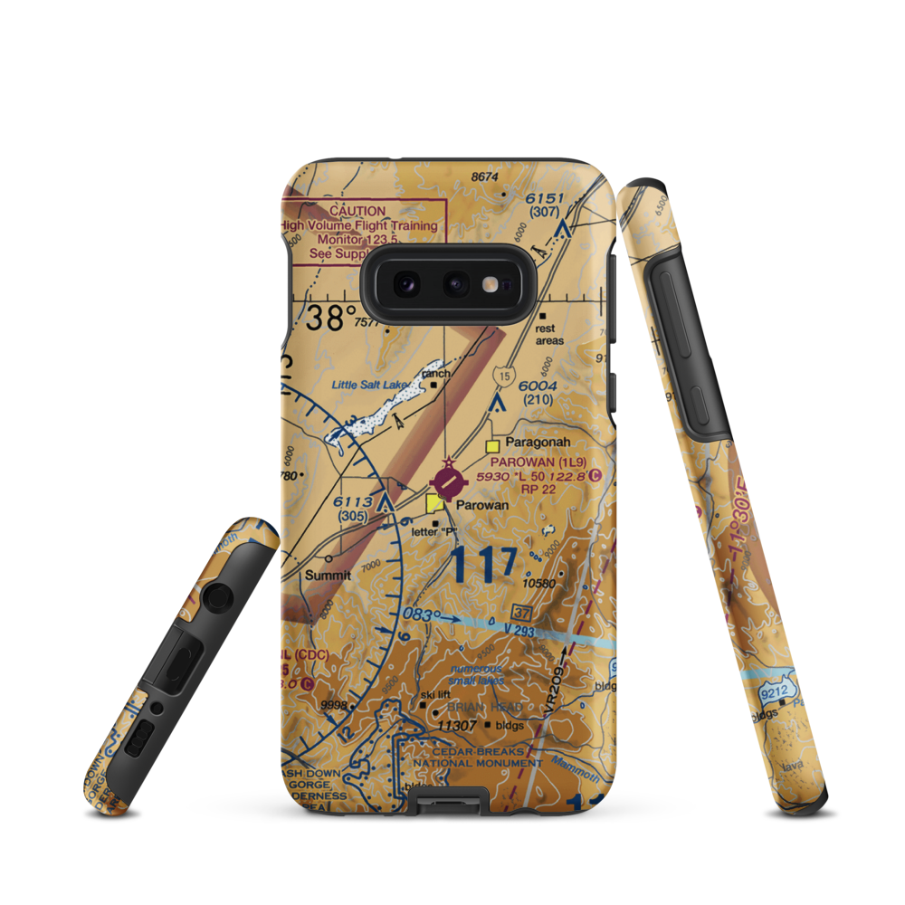 Parowan Airport (1L9) VFR Sectional Samsung Phone Case Samsung Galaxy S10e model shown