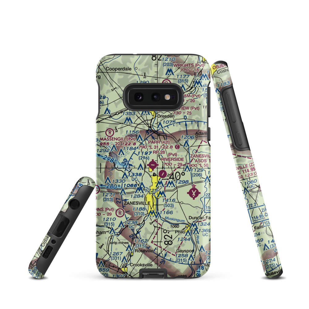 Parr Airport (42I) VFR Sectional Samsung Phone Case Samsung Galaxy S10e model shown