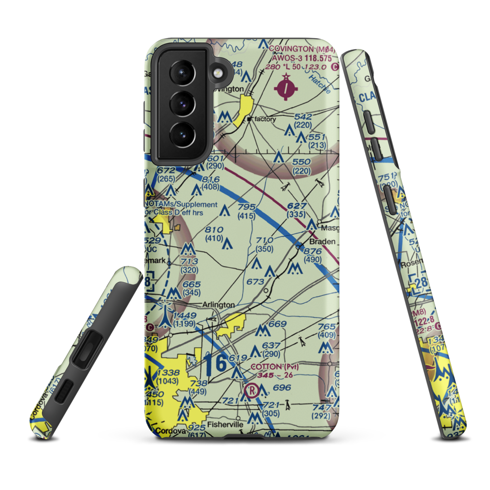 Parsons Field (TN58) VFR Sectional Samsung Phone Case Samsung Galaxy S21 FE model shown