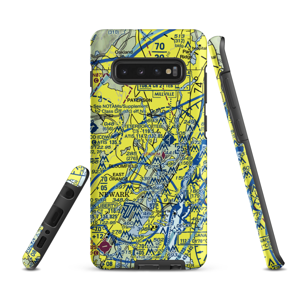 Passaic River Seaplane Base (4NJ2) VFR Sectional Samsung Phone Case Samsung Galaxy S10 Plus model shown