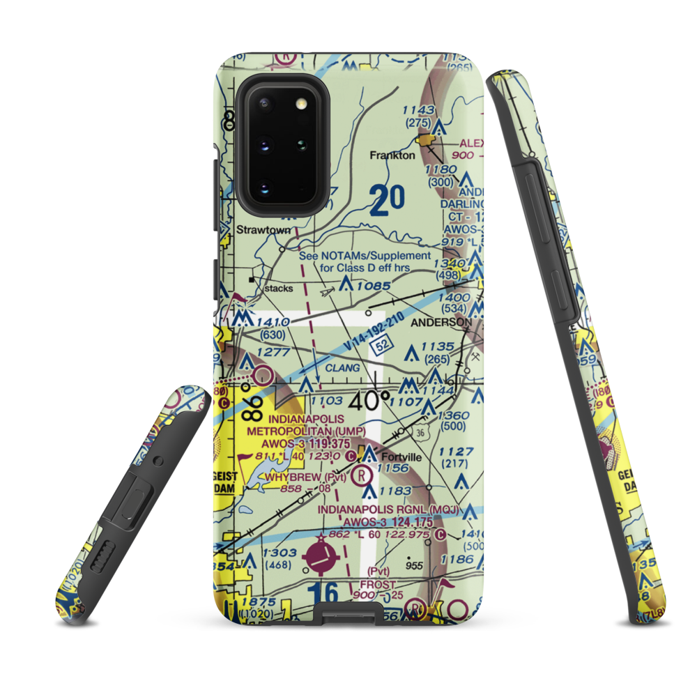 Pat Robinson Airport (66II) VFR Sectional Samsung Phone Case Samsung Galaxy S20 Plus model shown