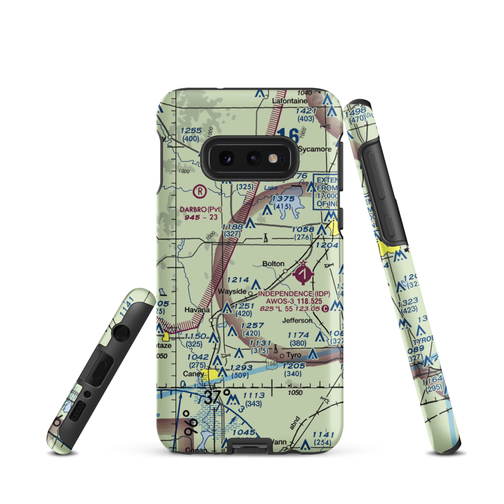 Patterson Farms Airport (66KS) VFR Sectional Samsung Phone Case Samsung Galaxy S10 Plus model shown