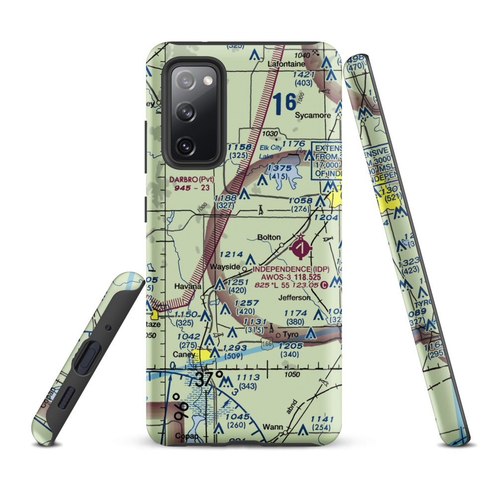 Patterson Farms Airport (66KS) VFR Sectional Samsung Phone Case Samsung Galaxy S20 FE model shown