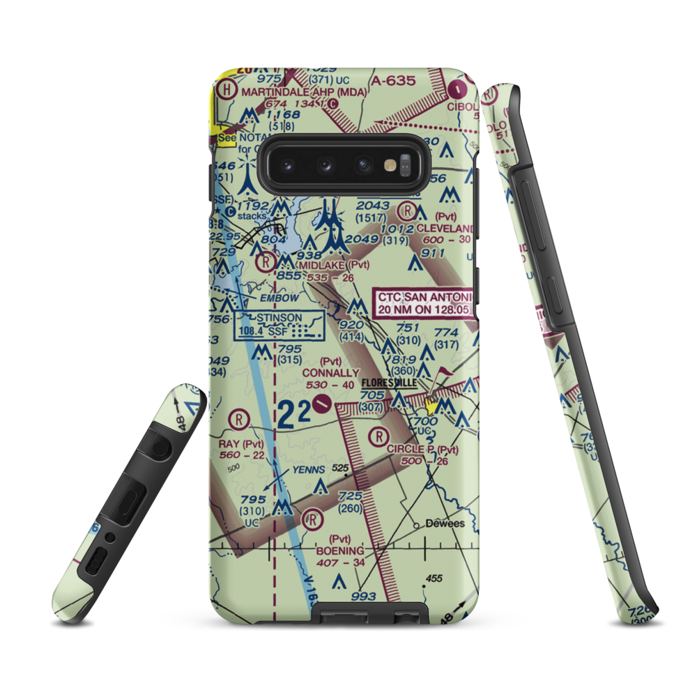 Patton Air Park (TT05) VFR Sectional Samsung Phone Case Samsung Galaxy S10 Plus model shown