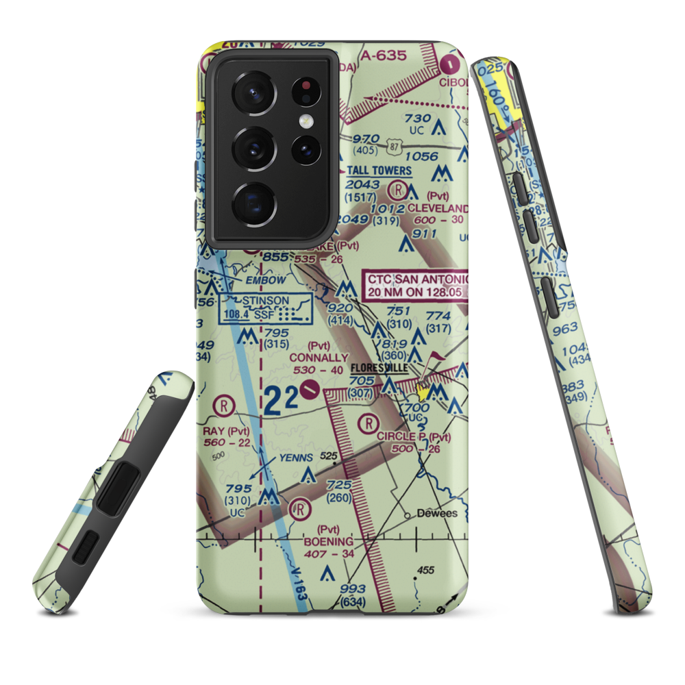 Patton Air Park (TT05) VFR Sectional Samsung Phone Case Samsung Galaxy S21 Plus model shown