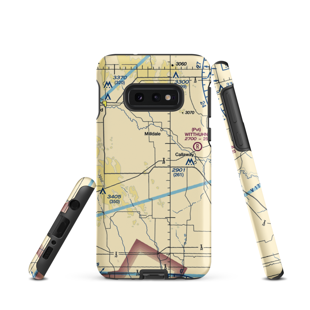 Paul Ridder Ranch Airport (1NE1) VFR Sectional Samsung Phone Case Samsung Galaxy S10e model shown