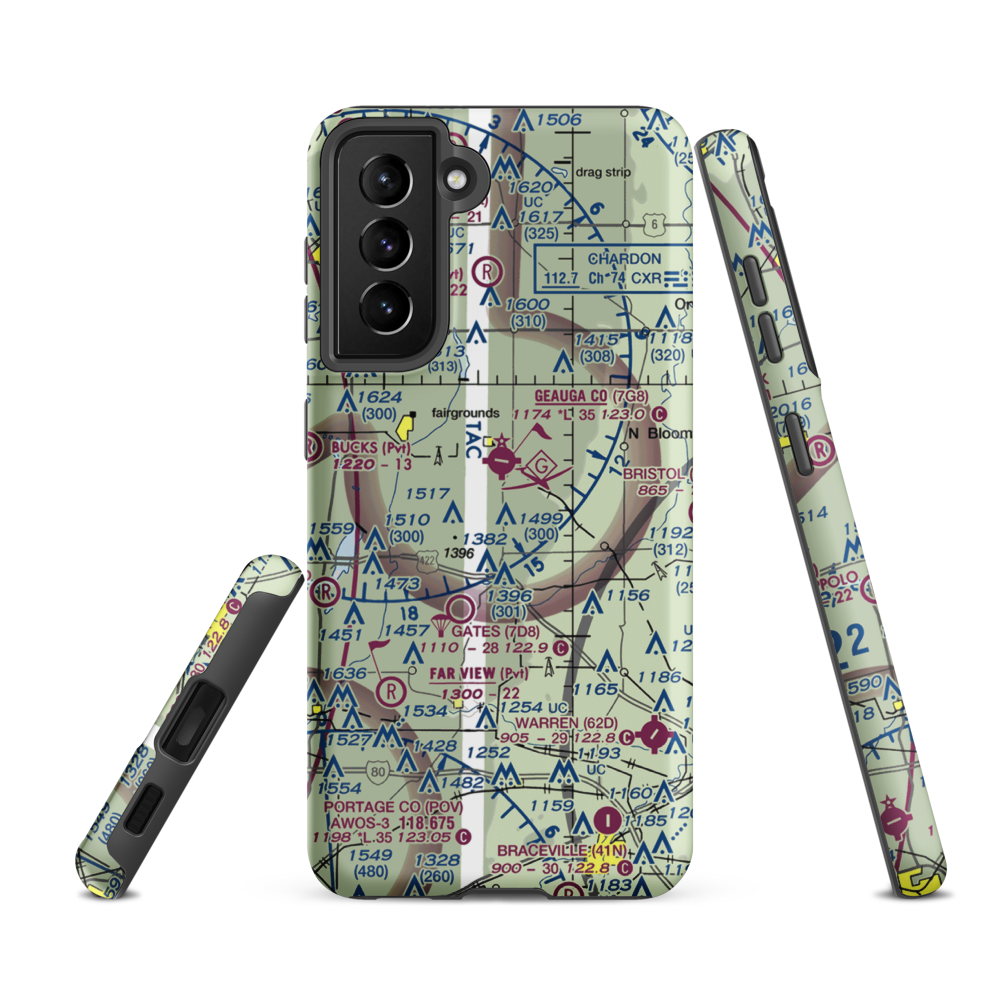 Pauls Airport (1OI1) VFR Sectional Samsung Phone Case Samsung Galaxy S21 FE model shown