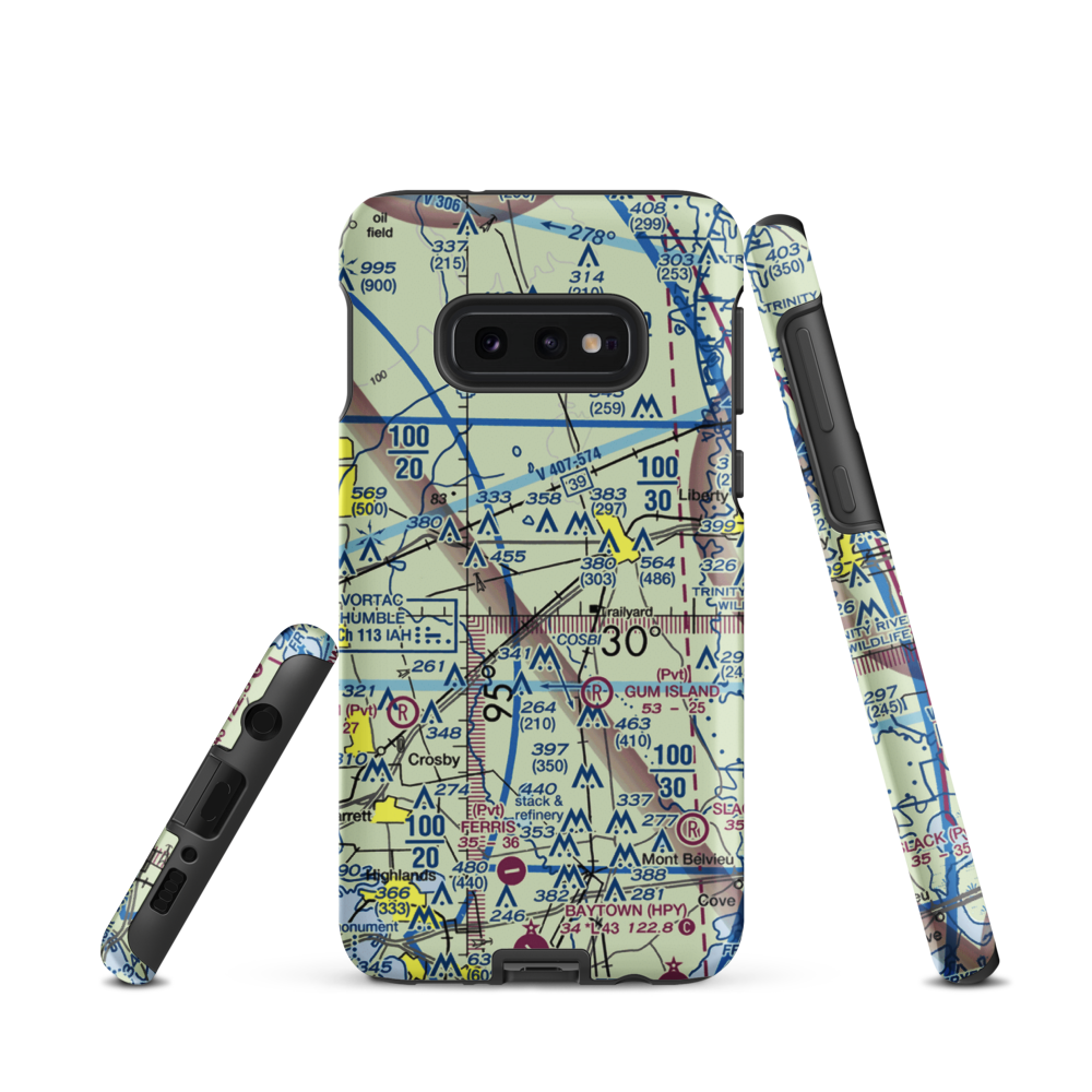 Pavlat Airport (3TS7) VFR Sectional Samsung Phone Case Samsung Galaxy S10e model shown