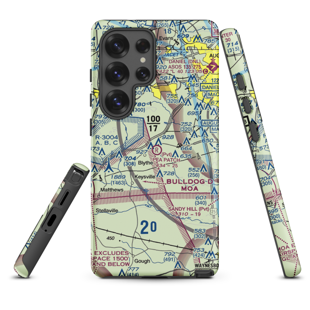 Pea Patch Aerodrome (61GA) VFR Sectional Samsung Phone Case Samsung Galaxy S25 Ultra model shown