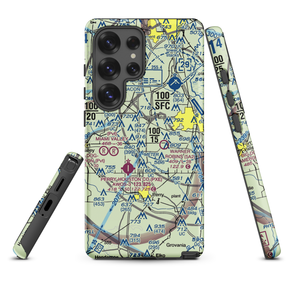 Peachtree Landings Airport (5GE1) VFR Sectional Samsung Phone Case Samsung Galaxy S25 Ultra model shown