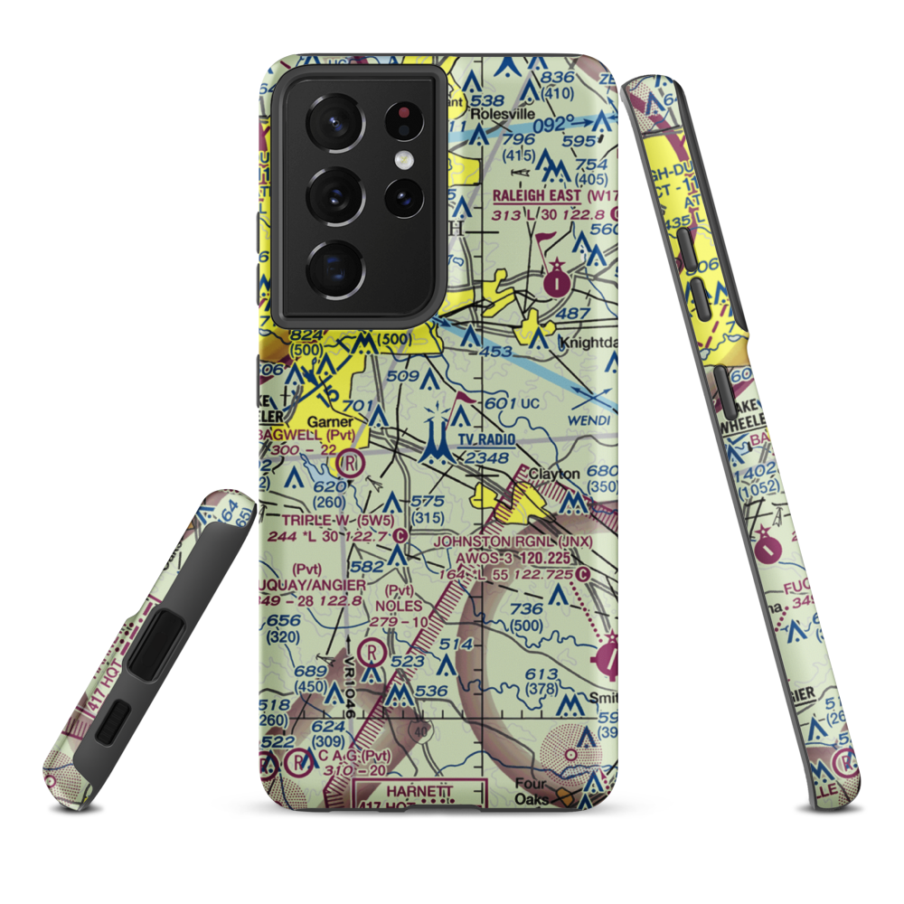 Peacock STOLport (4NC7) VFR Sectional Samsung Phone Case Samsung Galaxy S21 Plus model shown