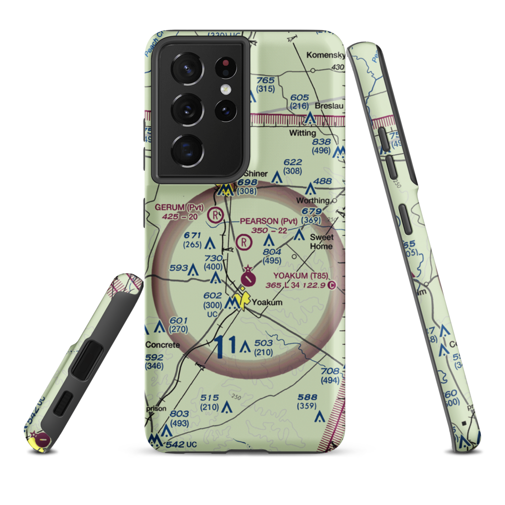 Pearson Ranch Private Airport (5TA3) VFR Sectional Samsung Phone Case Samsung Galaxy S21 Ultra model shown