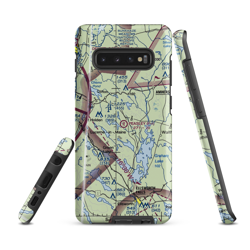 Peasley Field (0ME4) VFR Sectional Samsung Phone Case Samsung Galaxy S10 Plus model shown