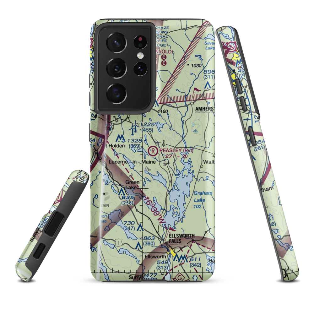Peasley Field (0ME4) VFR Sectional Samsung Phone Case Samsung Galaxy S21 Plus model shown