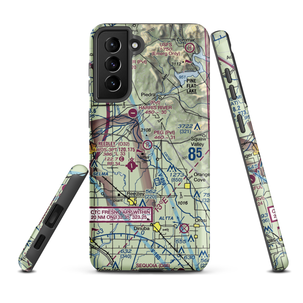 Peg Field (42CN) VFR Sectional Samsung Phone Case Samsung Galaxy S21 Plus model shown