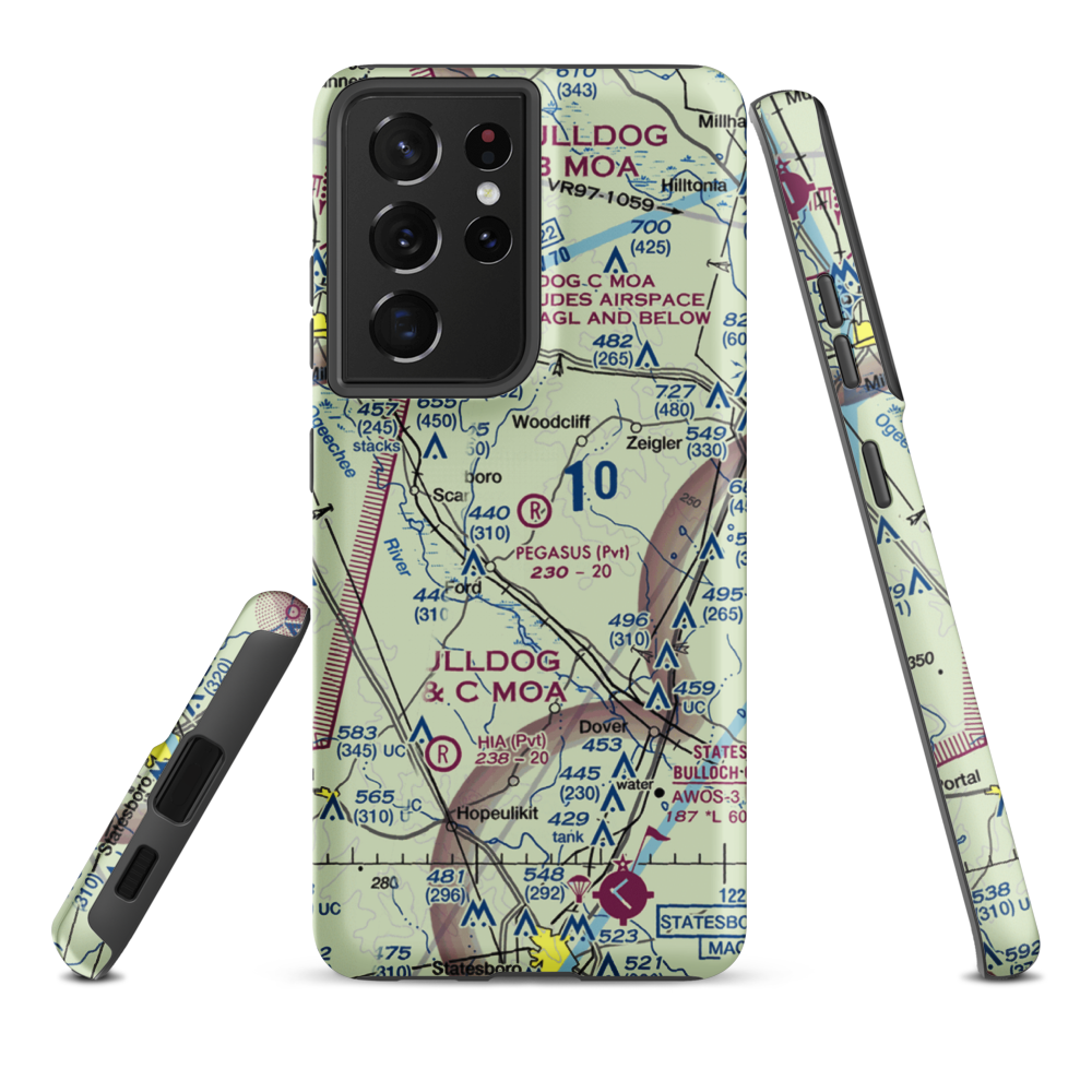 Pegasus Ranch Airport (0GE9) VFR Sectional Samsung Phone Case Samsung Galaxy S21 Ultra model shown