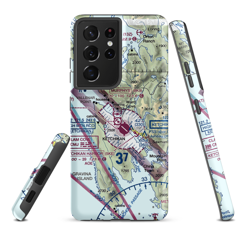 Peninsula Point Pullout Seaplane Base (9C0) VFR Sectional Samsung Phone Case Samsung Galaxy S21 Ultra model shown