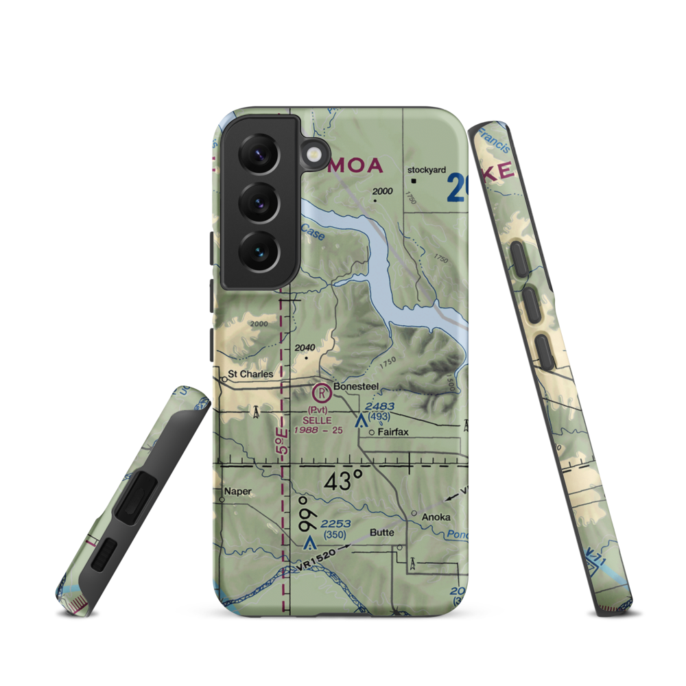 Pepper Port Airport (2SD2) VFR Sectional Samsung Phone Case Samsung Galaxy S22 model shown