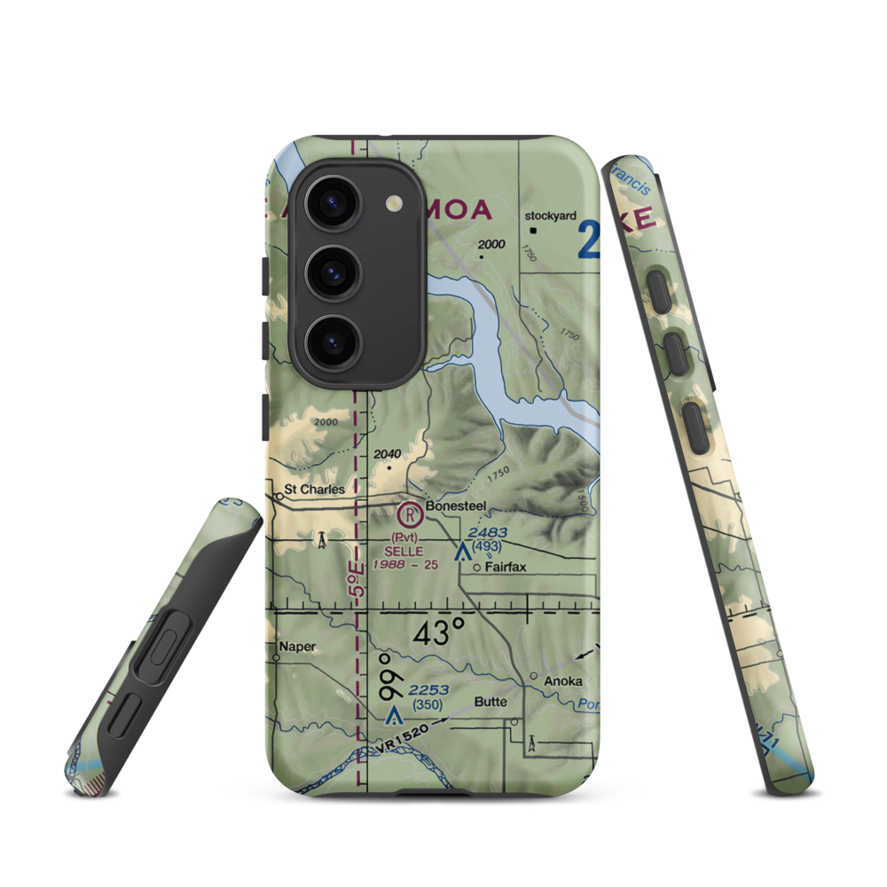 Pepper Port Airport (2SD2) VFR Sectional Samsung Phone Case Samsung Galaxy S23 model shown
